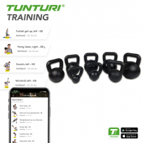 Гиря черная TUNTURI 8 кг